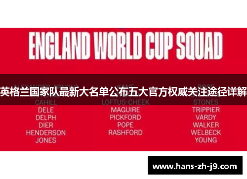 英格兰国家队最新大名单公布五大官方权威关注途径详解